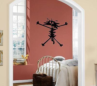 Autocollants muraux en vinyle pour animaux de compagnie, chat, blague, salon, cadeau unique ig1674