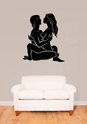 Wall Vinyl  Sticker Girl Beautiful Couple Passion And Love z1199