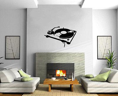 Stencil Turntable House Music DJ Wall Decor Mural Vinyl Decal Art Sticker Unique Gift M560