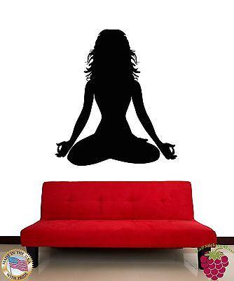 Wall Stickers Vinyl Decal Meditation Yoga Health Beautiful Woman Girl Sexy Unique Gift z1032
