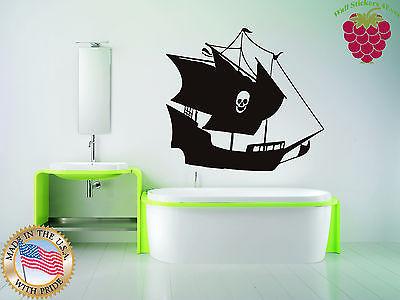 Ship Yacht Boat Pirate See Ocean Marine Mural  Wall Art Decor Vinyl Sticker Unique Gift z555