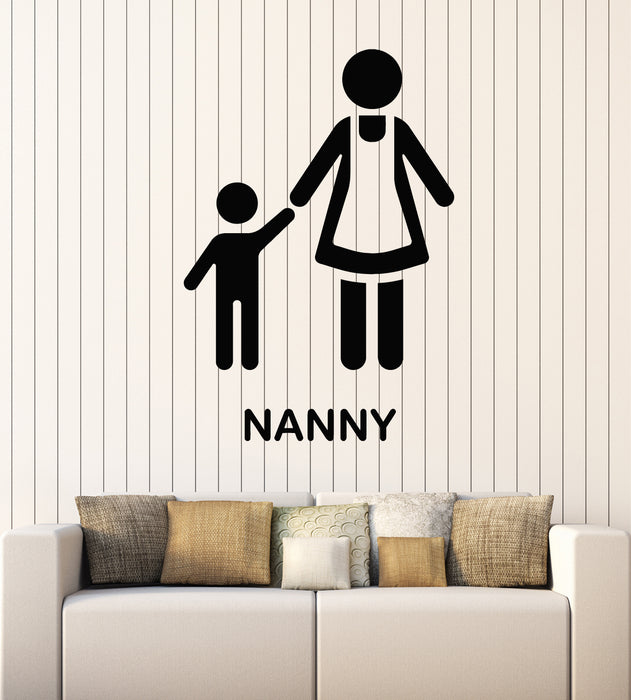 Виниловые наклейки на стену детский сад няня дети любят детские зоны наклейки фреска (g6738)