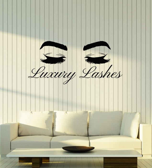 Vinyl Wall Decal Makeup Luxury Lashes Master Big Eyelashes Fashion Stickers Mural (g4208)