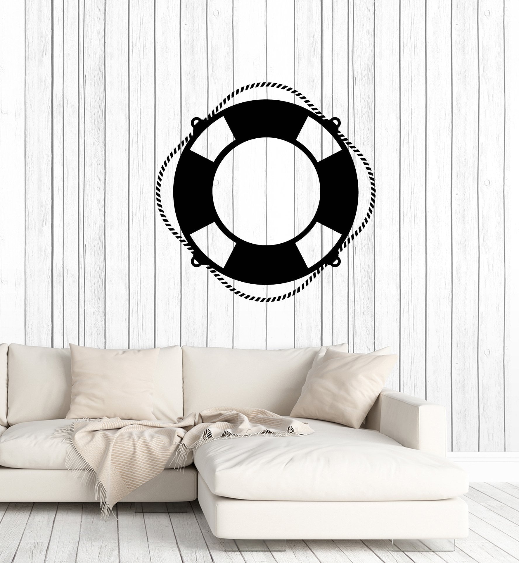 Vinyl Wall Decal Lifebuoy Ship Yacht Beach Lifeguard Sailor Marine Art ...