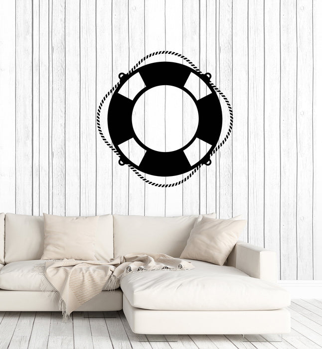 Vinyl Wall Decal Lifebuoy Ship Yacht Beach Lifeguard Sailor Marine Art Stickers Mural (ig5438)