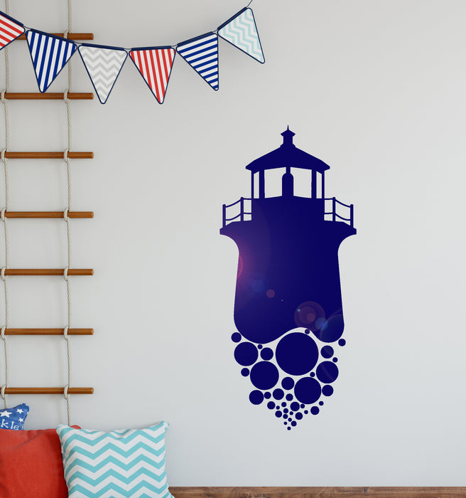 Vinyl Wall Decal Lighthouse Beach House Nautical Castle Sea Style Stickers Mural (g2592)