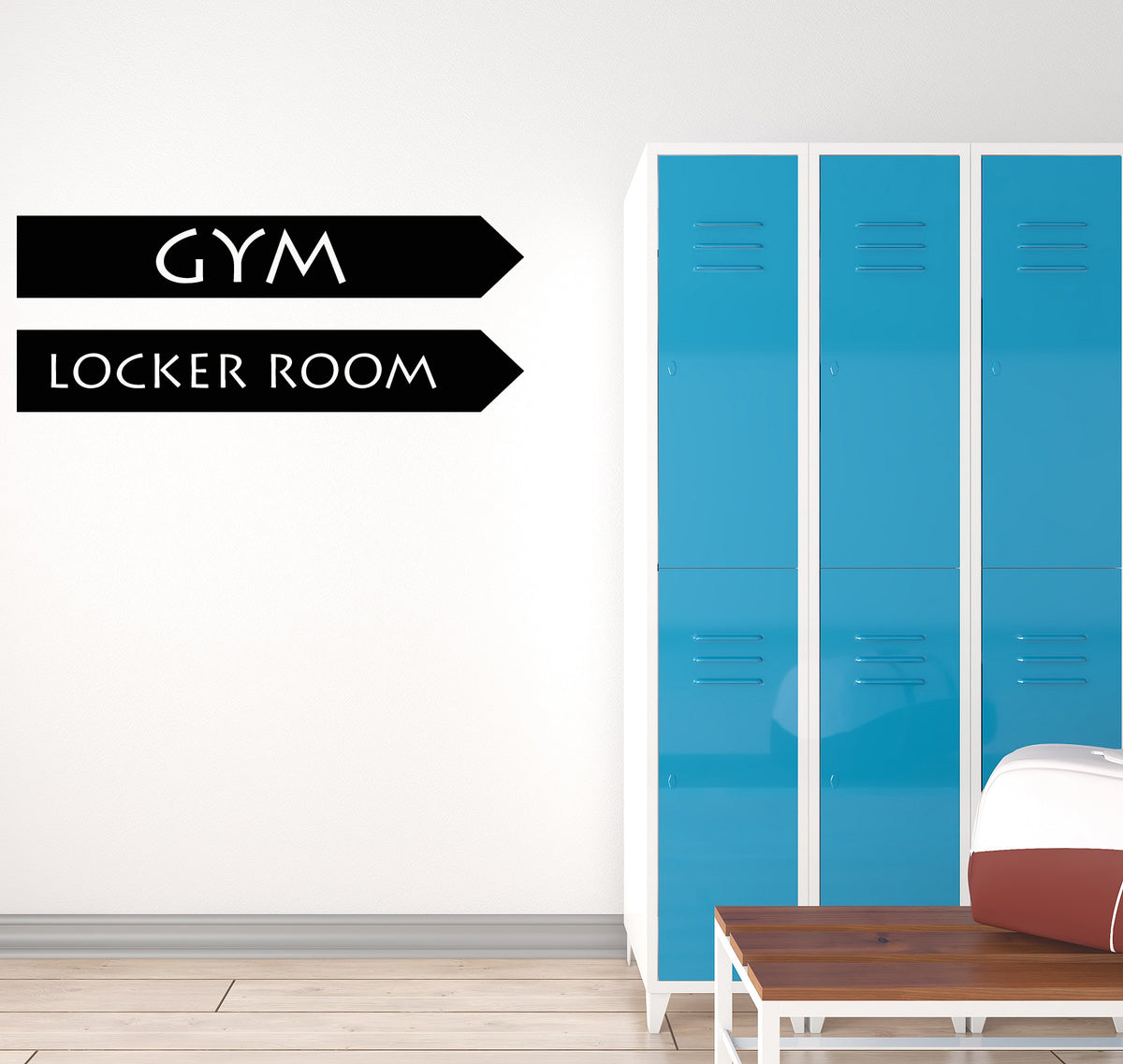 Vinyl Wall Decal Logo Locker Room Gym Sports Fitness Stickers Mural (g