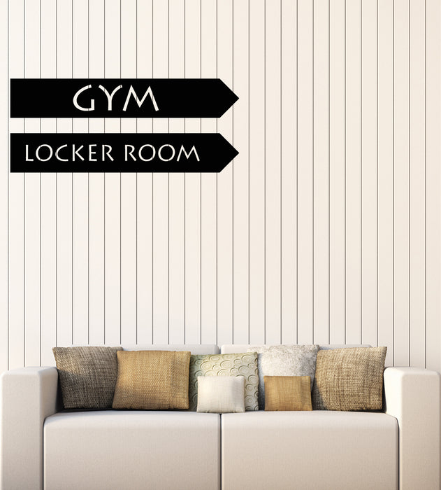 Vinyl Wall Decal Logo Locker Room Gym Sports Fitness Stickers Mural (g3879)