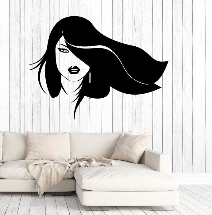 Vinyl Decal Wall Sticker Beautiful Woman Face Sexy Girl Decor Unique Gift (M620)