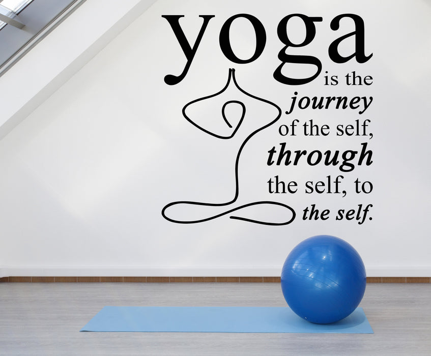 Wall Vinyl Decal Phrase Motivation Philosophical Statement About Yoga Unique Gift M648