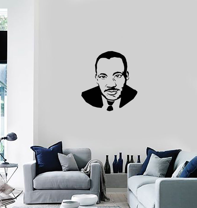 Vinyl Decal Wall Sticker Mural Martin Luther King Portrait Silhouette Unique Gift (g075)