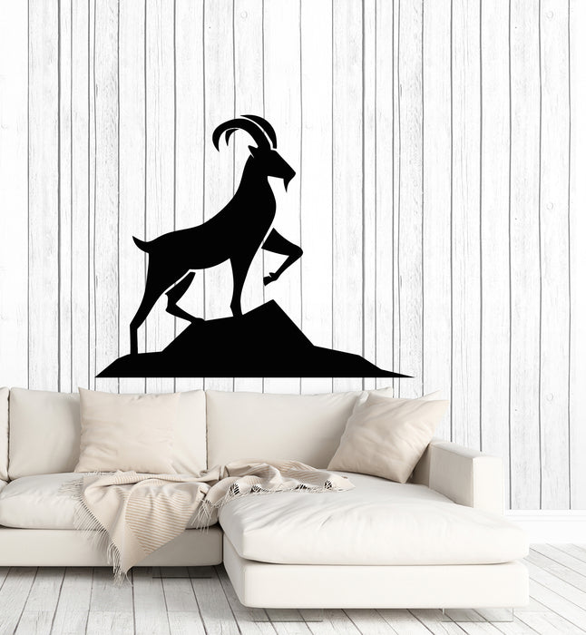 Vinyl Wall Decal Mountain Goat Wild Animal Hoof Horn Decor Stickers Mural (g6565)