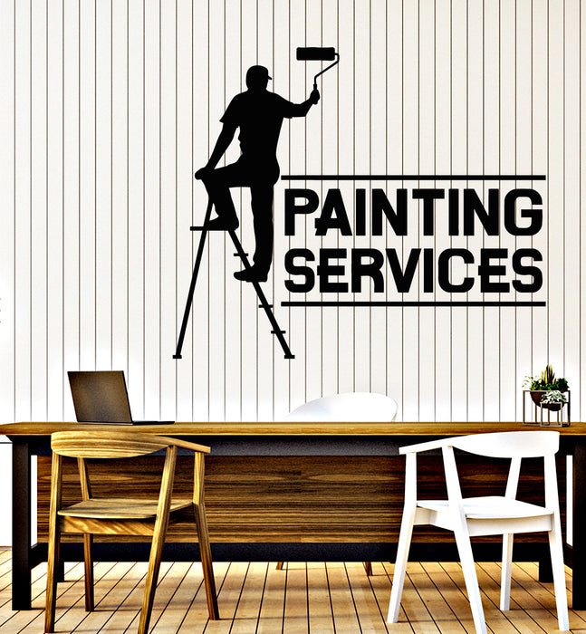 Виниловые наклейки на стены Услуги по покраске Малярные краски Декор Наклейки Фреска (g6919)