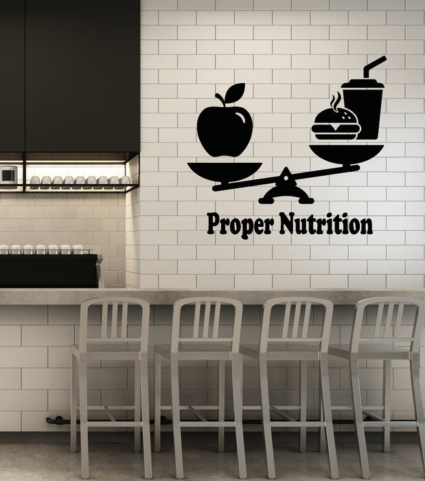 Vinyl Wall Decal Proper Nutrition Normal Healthy Food Diet Stickers Mural (g4081)