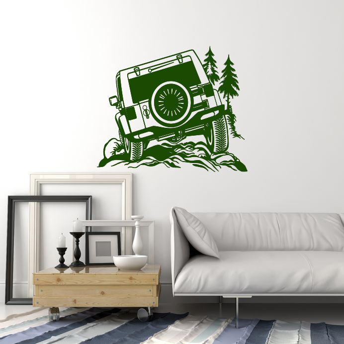 Vinyl Wall Decal SUV Car Nature Trees Auto Garage Decor Stickers Mural (ig6419)