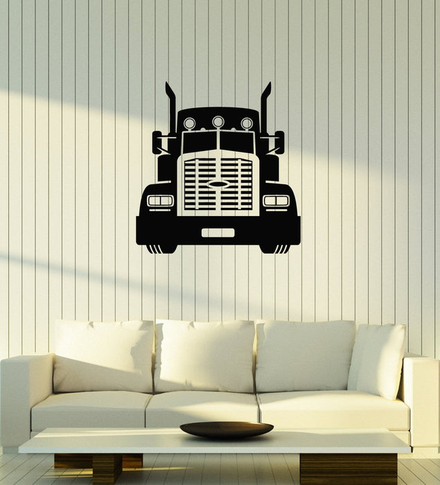 Виниловая наклейка на стену полуприцеп грузовик автомобиль гараж декор домашний интерьер наклейки фреска (ig5689)