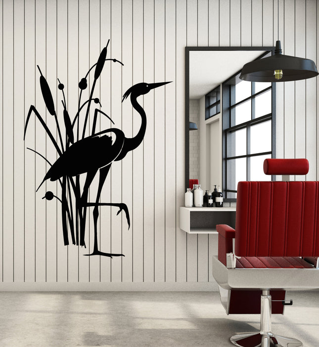 Vinyl Wall Decal Bird Stork Silhouette Nature Children Room Interior Stickers Mural (g6996)