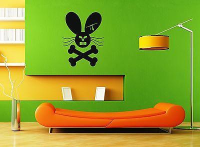 Wall Stickers Vinyl Decal Angry Rabbit Bone Death Unique Gift ig1619