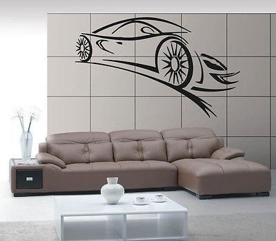 Sport Car Luxury Car  Speed Vehicle Mural  Wall Art Decor Vinyl Sticker Unique Gift z331