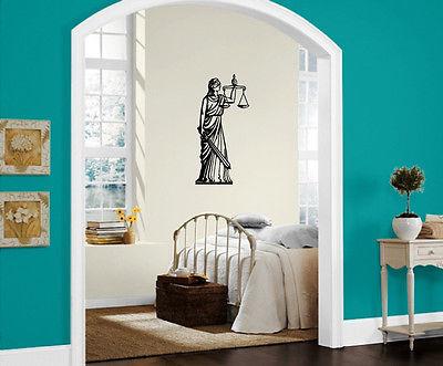 Greek Goddess of Justice Themis Wall Decor Mural Vinyl Decal Art Sticker Unique Gift M561