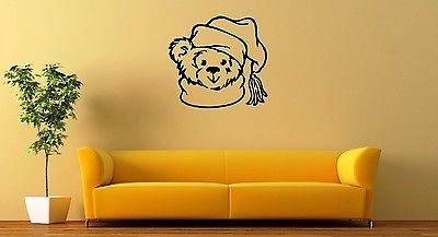 Wall Stickers Vinyl Decal Bear Nursery New Year's Celebration For Kids Unique Gift ig1675