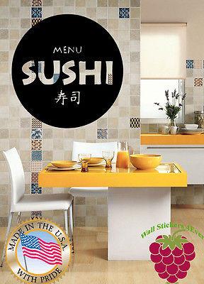 Wall Stickers Vinyl Decal  Food Business Sushi Japan Japanese Kitchen Unique Gift z633