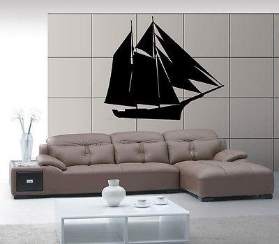 Ship Yacht Boat Keel See Ocean Marine Mural  Wall Art Decor Vinyl Sticker Unique Gift z554