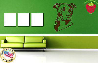 Wall Stickers Vinyl Decal  Animal Pet Dog Pitbull Terrier Dog Unique Gift em384