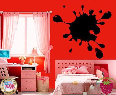 Виниловая наклейка настенный декор чернильное пятно всплеск пятно забавный уникальный подарок EM308