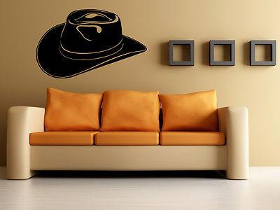 Cowboy Hat Texas Lone Star State Wall Decor Mural Vinyl Decal Art Sticker Unique Gift M595