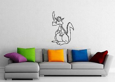 Wall Stickers Vinyl Decal Funny Dragon Fantasy For Children Nursery Unique Gift ig1643