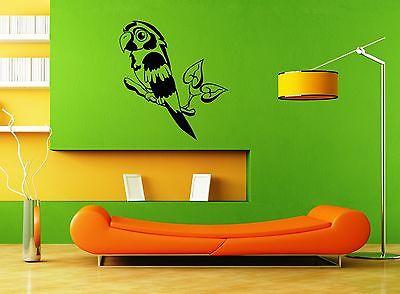 Wall Stickers Vinyl Decal Parrot Bird Animal Nature Unique Gift ig1572