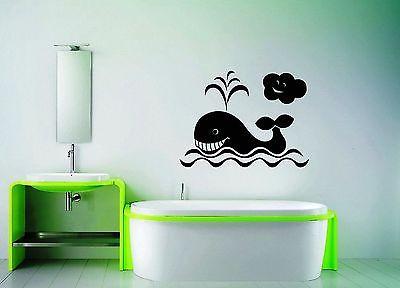 Wall Stickers Vinyl Decal Whale For Bathroom For Kids Animal Ocean Marine Unique Gift ig1547