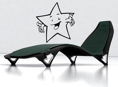 Sticker mural en vinyle avec motif d'étoiles drôles pour enfants et bébés z022