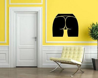 Wall Stickers Vinyl Decal Hot Sexy Round Girl's Butt in String Bikini  Unique Gift EM168