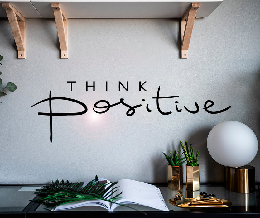 Vinyl Wall Decal Lettering Think Positive Inspiring Quote Stickers Mural gz006