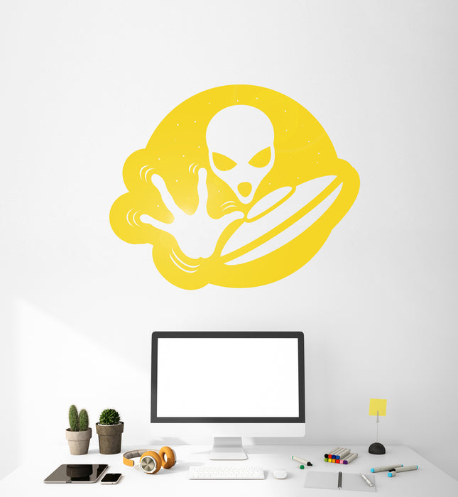 Vinyl Wall Decal Alien UFO Teen Room Kids Art Stickers Unique Gift (ig4103)