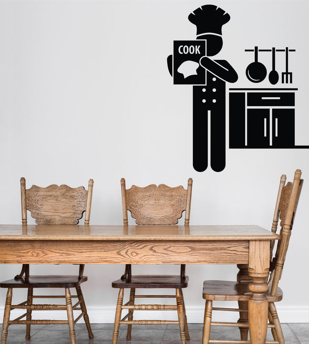 Vinyl Decal Wall Sticker Jobs Occupations Careers Culinary Chef Food Truck Cafe Decor Unique Gift (n1378)