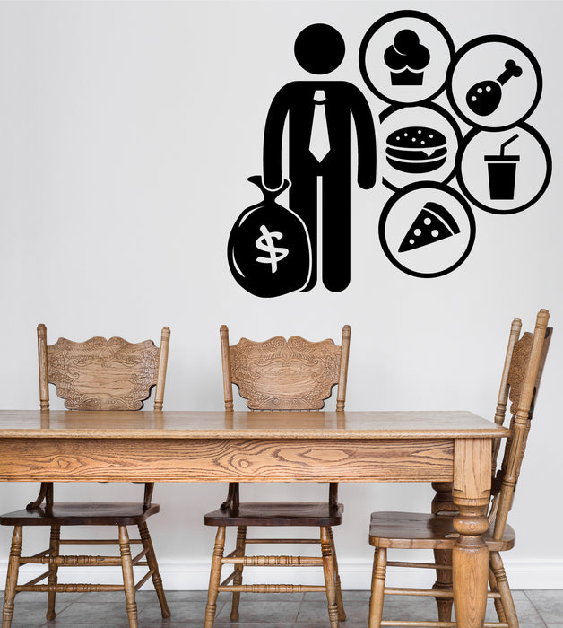 Vinyl Wall Decal Jobs Occupations Careers Food Culinary Cafe Cleaner Unique Gift (n1381)