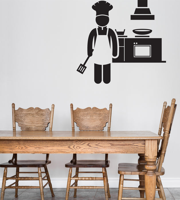 Wall Vinyl Decal Sticker Jobs Occupations Careers Food Culinary Cook Unique Gift (n1373)