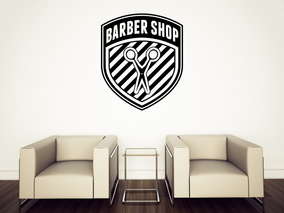 Wall Vinyl Decal Sticker Barber Gentlemens Salon Moustache Haircut Shave Unique Gift (n1543)