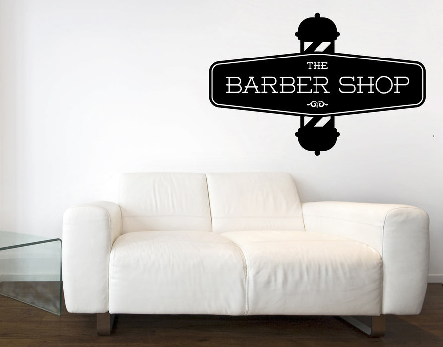 Wall Vinyl Decal Sticker Moustache Haircut Shave Barber Gentlemens Salon Unique Gift (n1544)