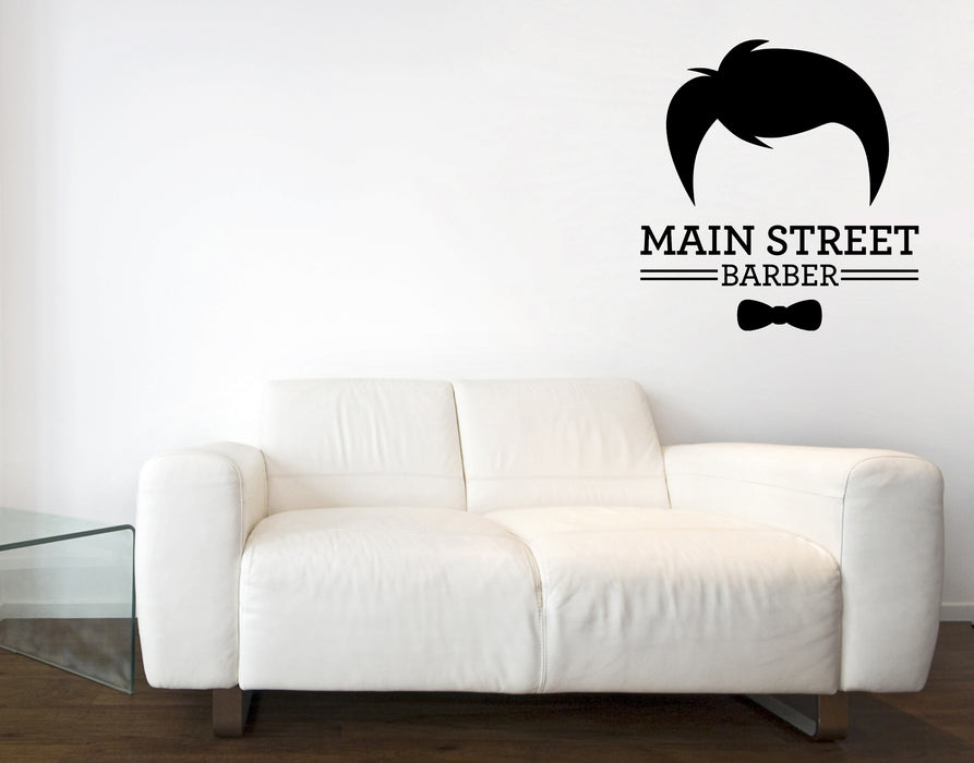 Wall Vinyl Decal Sticker Barber Gentlemens Salon Moustache Haircut Shave Unique Gift (n1551)