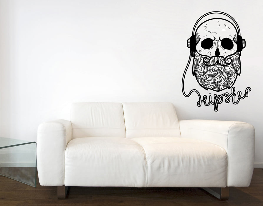 Wall Vinyl Decal Sticker Barber Shop Logo Hipster Fashionable Man Unique Gift (n1594)