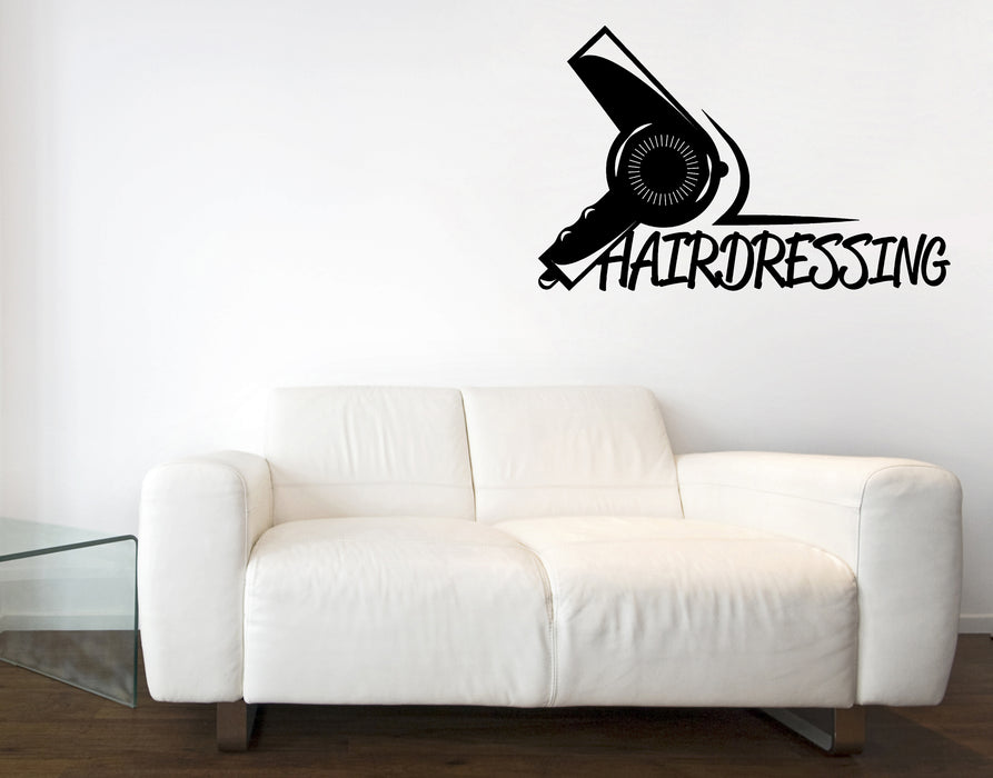 Wall Vinyl Decal Sticker Barber Shop Tools Hairdressing Logo Unique Gift (n1571)