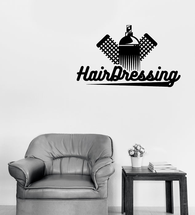 Vinyl Decal Wall Sticker Logo Barber Shop Tools Haircut Shaves Unique Gift (n1572)