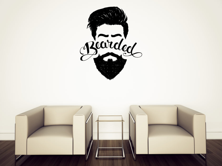 Wall Vinyl Decal Sticker Barber Shop Tools Haircut Shaves Logo Unique Gift (n1581)