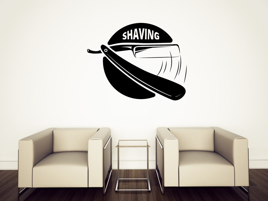 Wall Vinyl Decal Sticker Barber Shop Logo Tools Haircut Shaves Unique Gift (n1584)