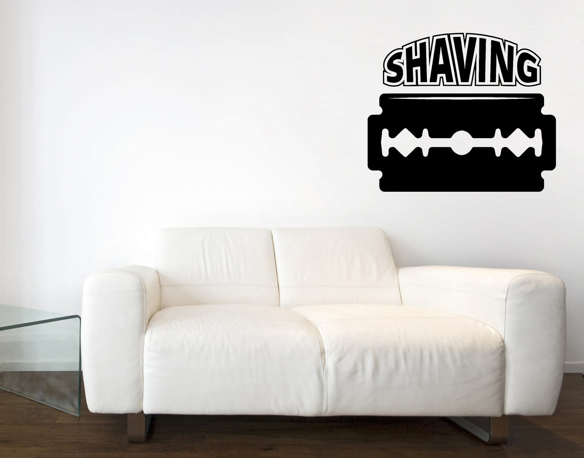 Wall Vinyl Decal Sticker Barber Shop Logo Tools Haircut Shaves Unique ...