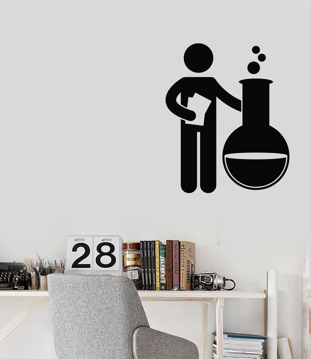 Wall Vinyl Decal Astronaut Laboratory Assistant Scientist Job Stickers Unique Gift (n1411)